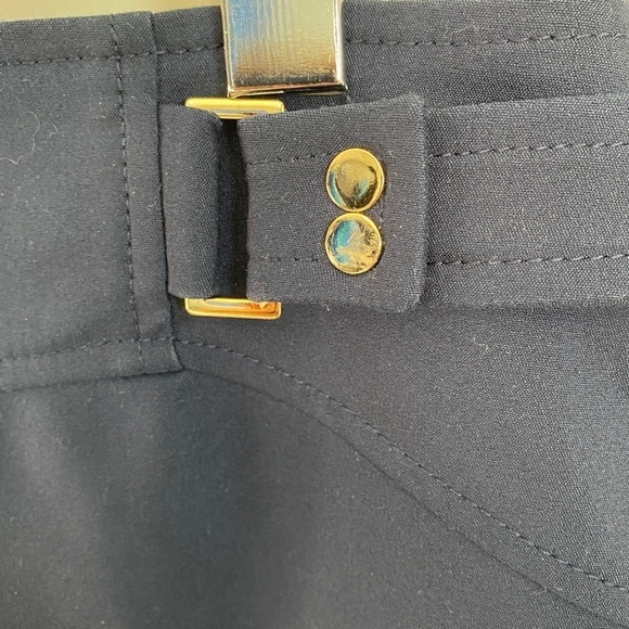 Alfani Women's Navy Straight Cut Midi /Mini Skirt 1/3 Zip Size 8‎ Professional - Picture 2 of 12